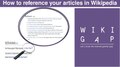 How to reference your articles